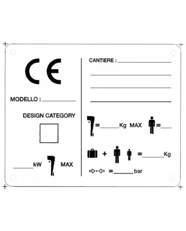 Plaque iden.CE 125x100mm canot Usine Directe