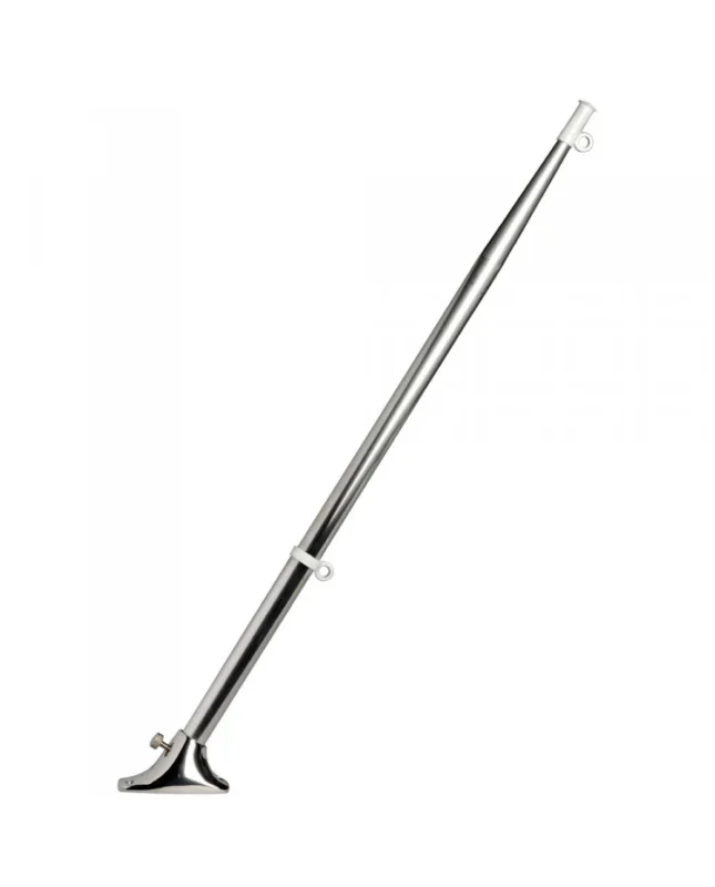 Hampe de pavillon inox - 120 cm - base Inox Prix Réduit