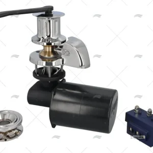 Guindeau électrique en inox, avec moteur horizontal AVEC poupée. Barbotin mixte chaine 10mm 12V 1500W AVEC POUPEE Jusqu'à Épuisement Des Stocks