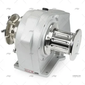 Guindeau FYN 24V 1700W Avec POUPEE chaine de 12mm électrique en aluminium anodisé blanc avec moteur horizontal Réduction
