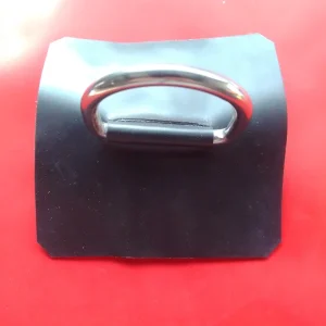 Seulement Aujourd'hui Anneau inox-Tissu Néoprène HYPALON NOIR ORCA-CARRE 10cmX10cm