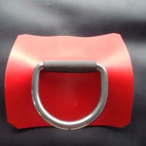 Anneau inox-Tissu Néoprène HYPALON ROUGE ORCA-CARRE 10cmX10cm Usine Directe