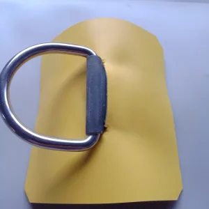 Nouvelle Collection Anneau inox-Tissu Néoprène HYPALON JAUNE ORCA-CARRE 10cmX10cm