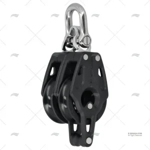 POULIE CONTROL 40mm DOUBLE NOIRE LEWMAR Livraison Express